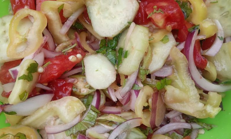 bowl of vegetables grains and olive oil